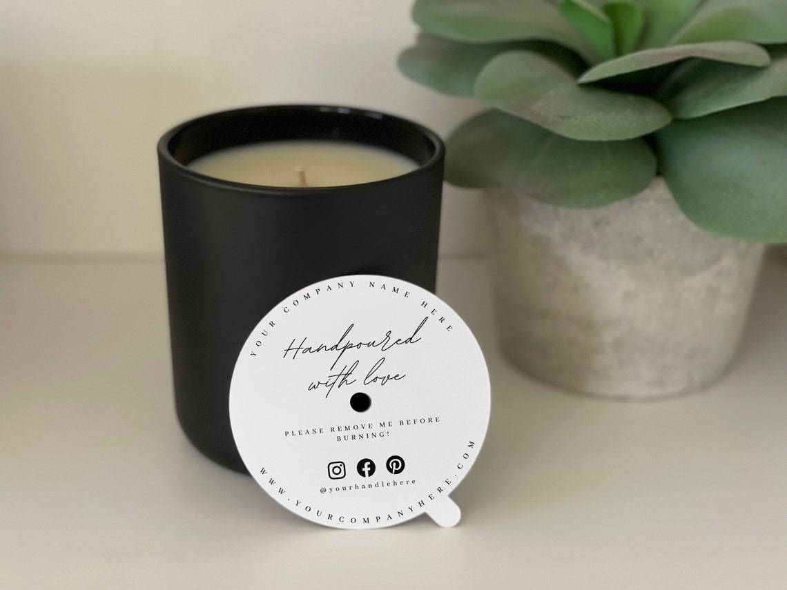 Candle Dust Cover Template / Editable Candle Dust Cover / - Etsy