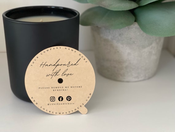 Candle Dust Cover Template / Editable Candle Dust Cover / - Etsy