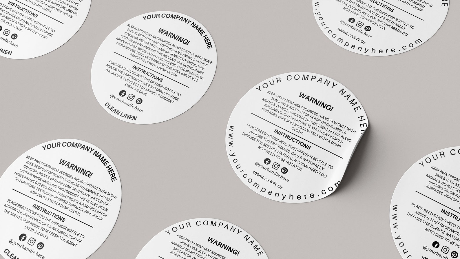 Reed Diffuser Warning Label Editable Reed Diffuser Label Etsy Australia