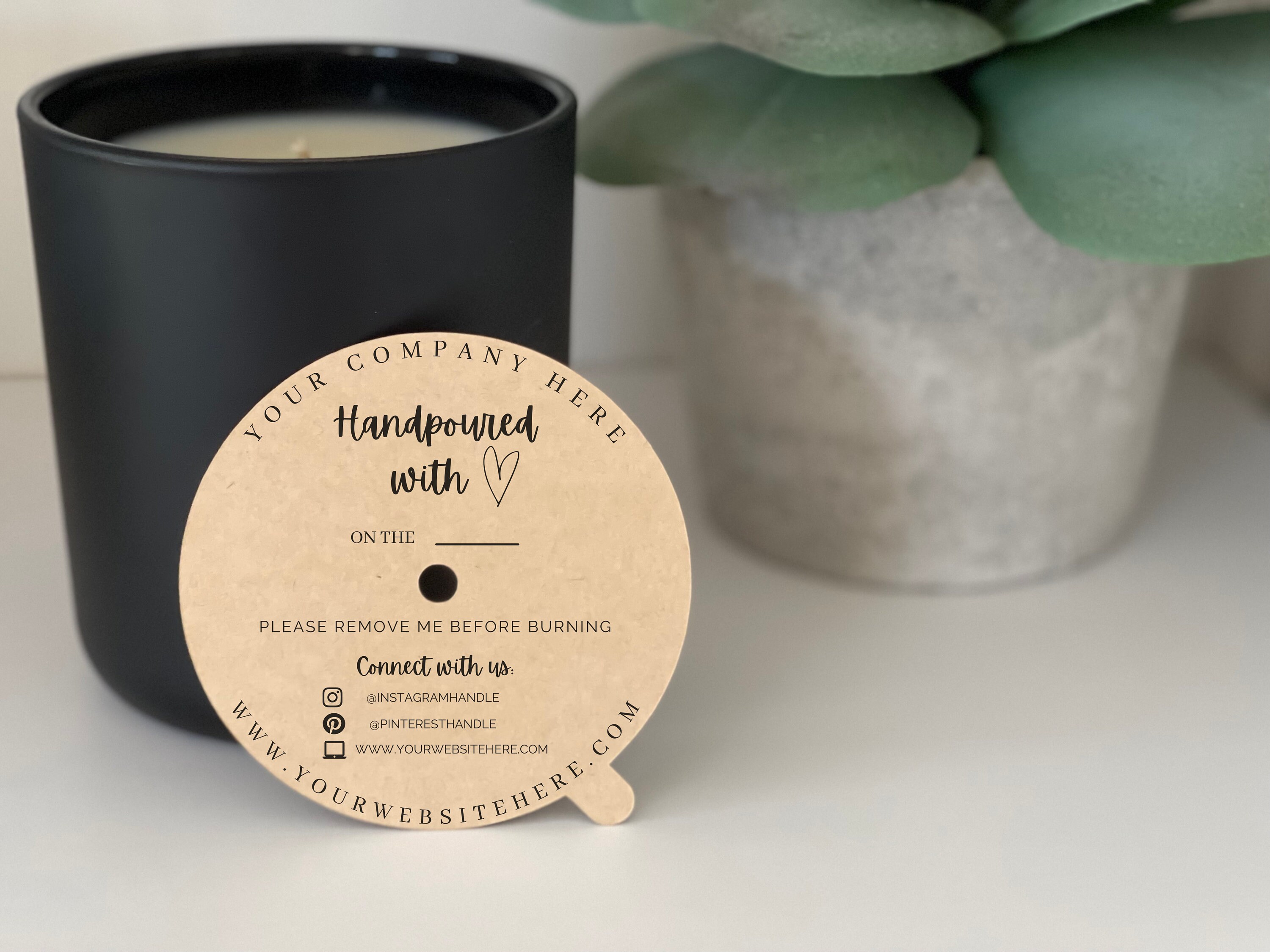 Candle Dust Cover Template / Editable Candle Dust Cover / Etsy