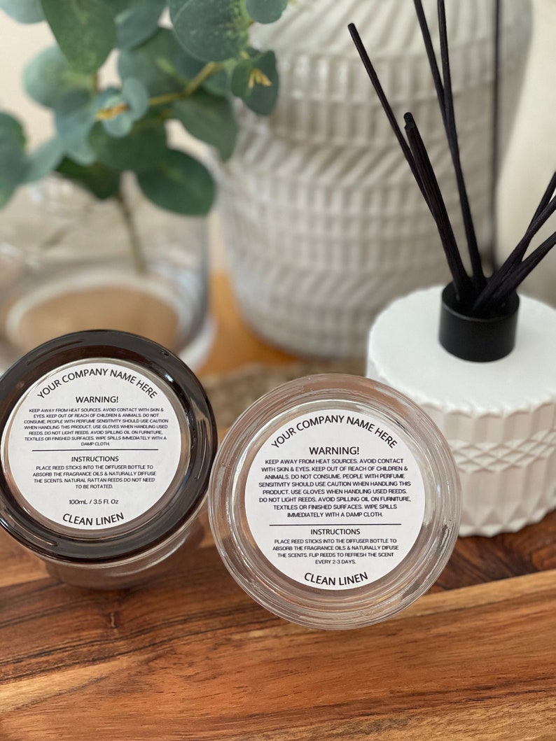 Editable Reed Diffuser Warning Label / Candle Warning Label / Etsy UK