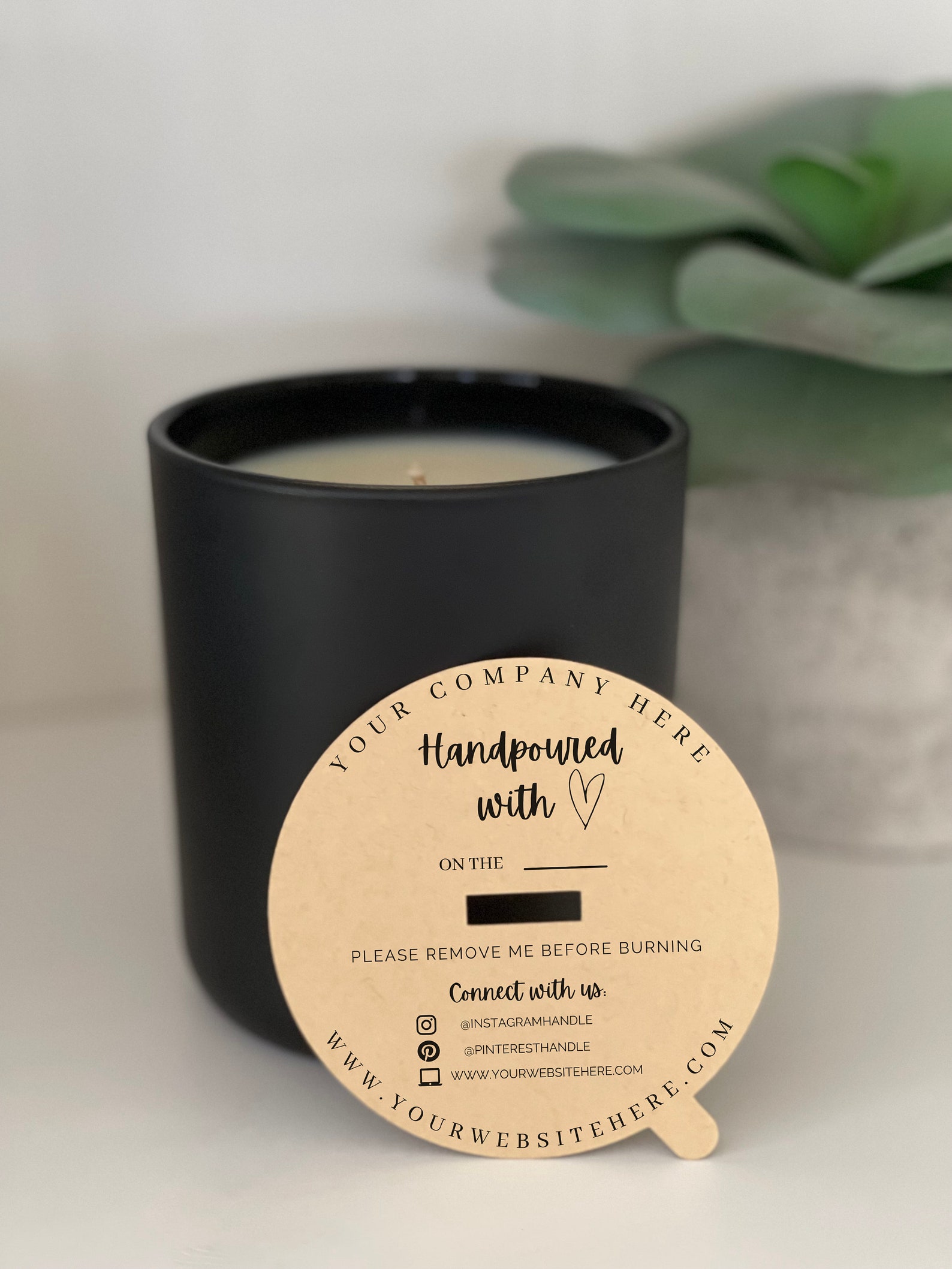 Candle Dust Cover Template / Editable Candle Dust Cover / Etsy