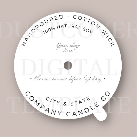 Basic Candle Dust Cover Template, Boho Editable Candle Dust Cover