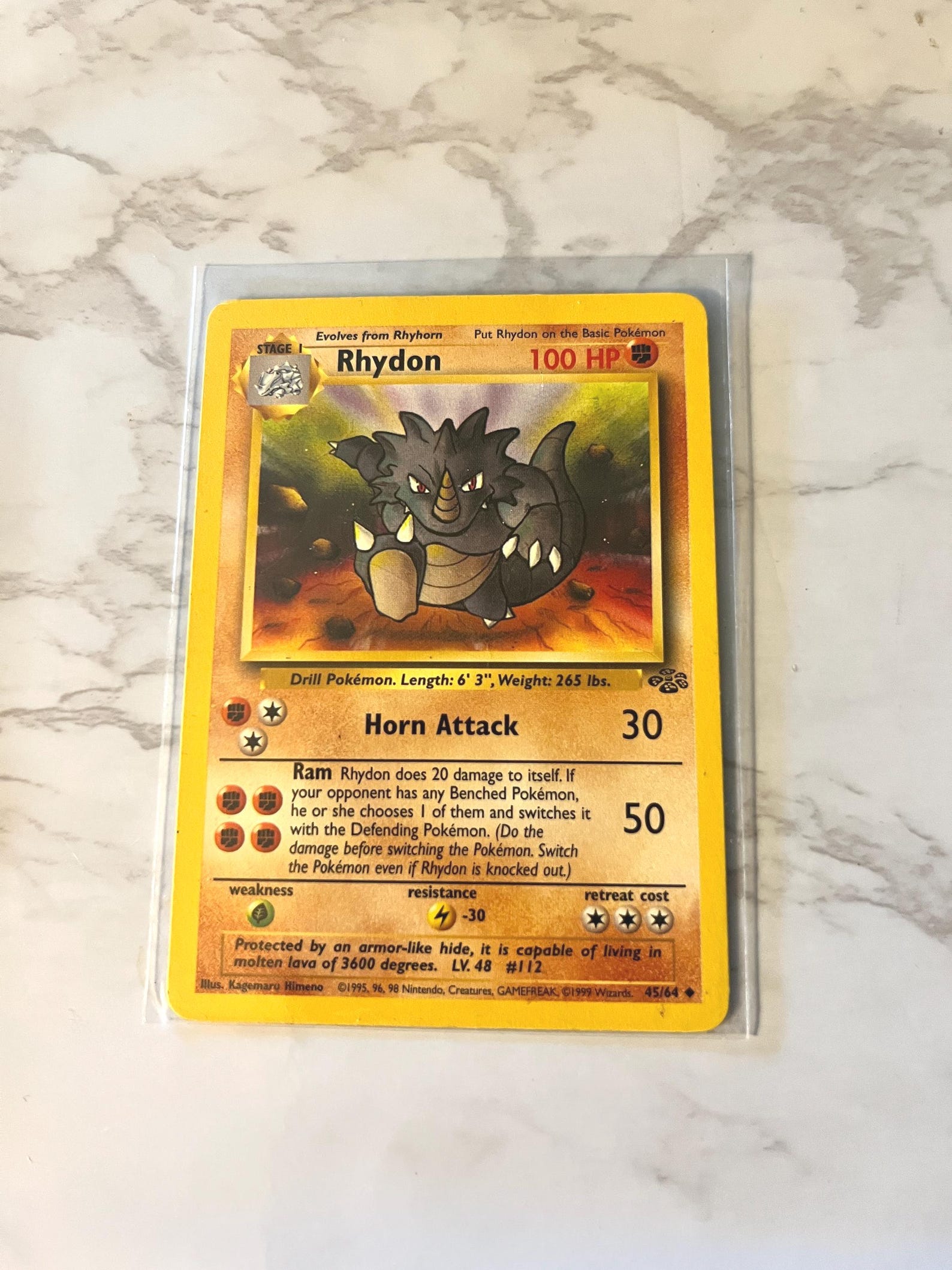 Pokemon Rydon Card 1999 Rhydon Pokémon Card – Jungle Set, WOTC #45/64 - Never Played - Etsy