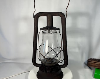 Vintage Dietz Monarch Lantern: Red Glass Accent - Etsy