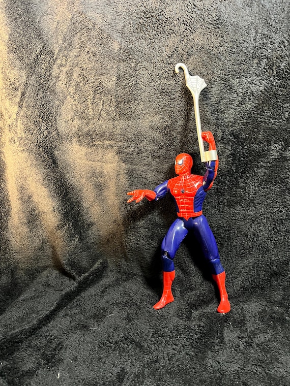 70s Spider-Man ヴィンテージソフビ フィギュア Vintage 12” Spider-man Action Figure W/ Web Zipline Accessory