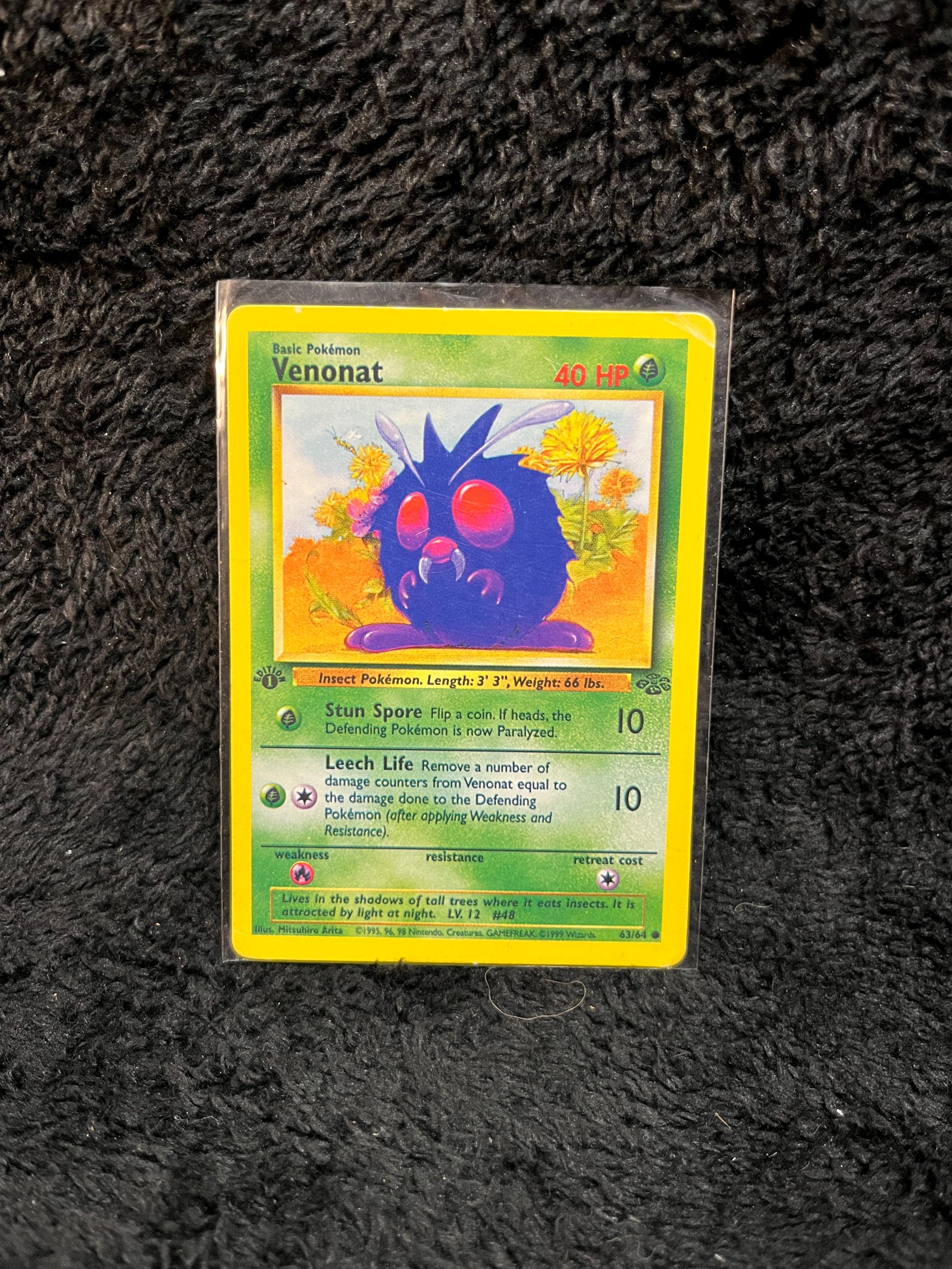 pokemon card venonat Venonat - 63/64 Jungle Unlimited Common Pokemon main image 0