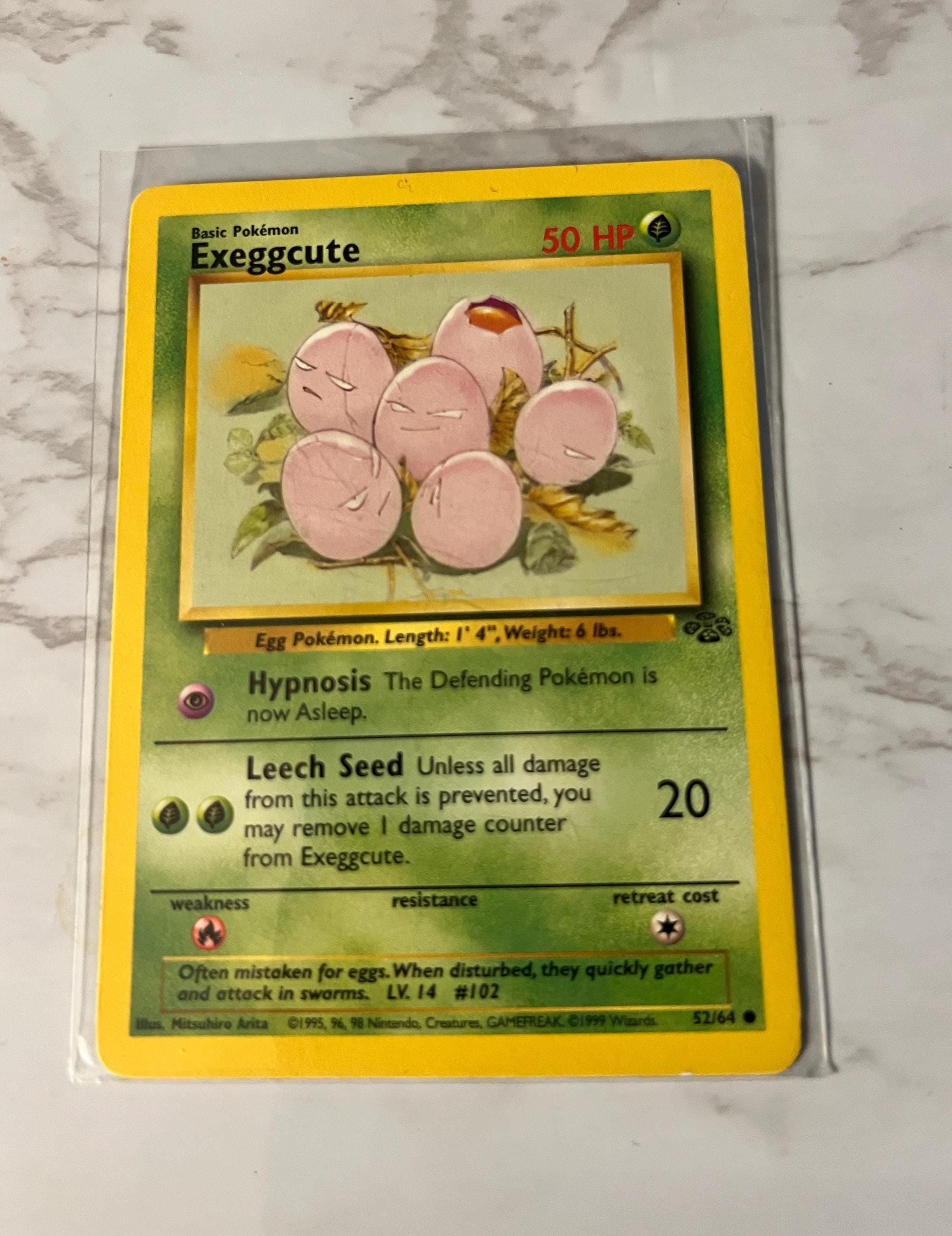 1999 "exeggcute" Jungle Set Pokmon Card 52/64 Never Played Vintage WOTC Collectible - Etsy 1999 "exeggcute" Jungle Set Pokmon Card 52/64 Never Played Vintage WOTC Collectible - Etsy