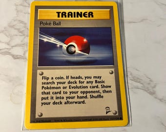 Vintage 2000 Poké Ball Trainer Card: Base Set 2, Never Played