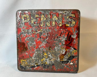 Vintage Penn’s Tobacco Tin – Original Lithographed Advertising Box