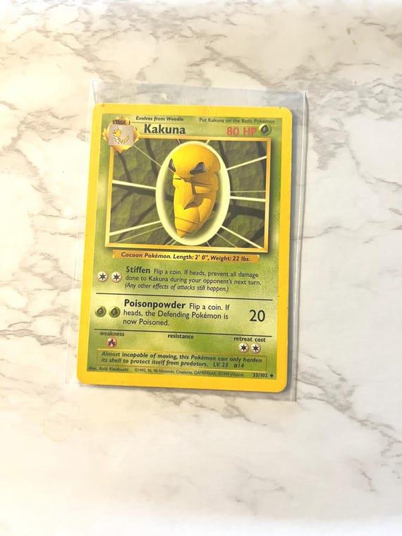 1999 Pokemon Kakuna Card  Base Set, Never Played - Etsy