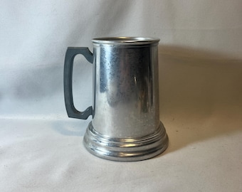 Vintage Aluminum Beer Tankard Mug With Dice Base