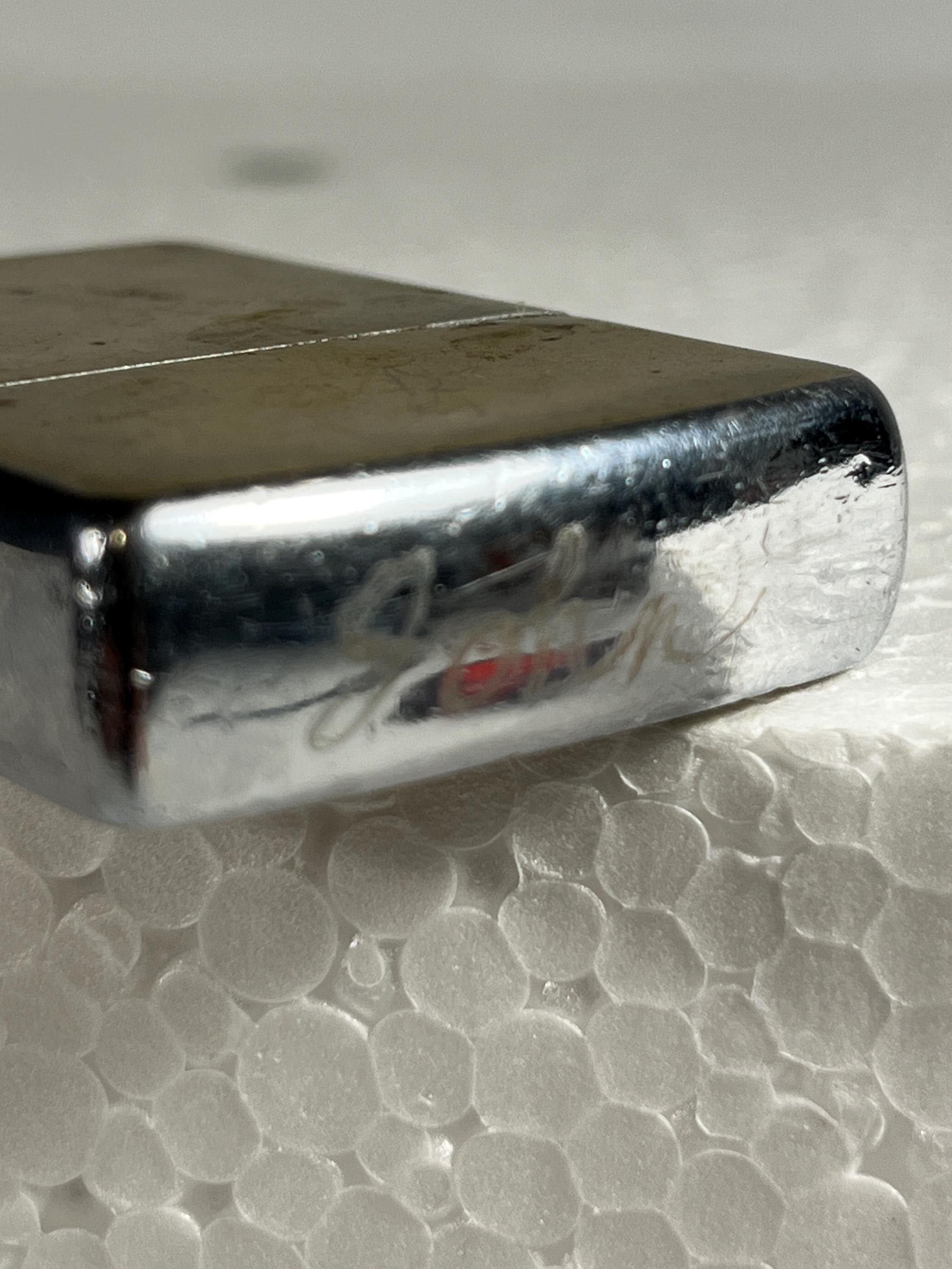Vintage 1993 Zippo “john” Solid Brass Lighter – Authentic Zippo