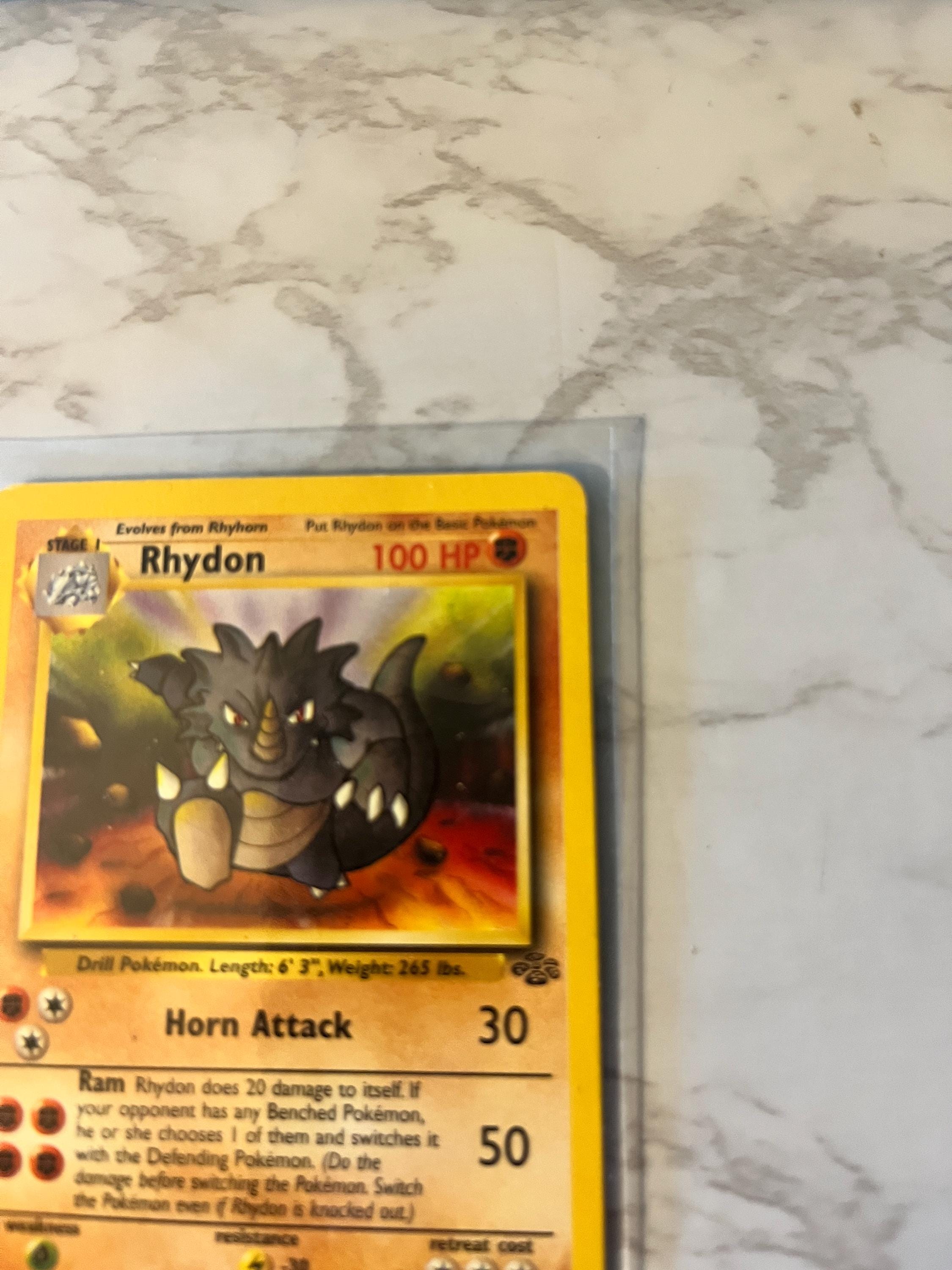 Pokemon Rydon Card 1999 Rhydon Pokémon Card – Jungle Set, WOTC #45/64 - Never Played - Etsy