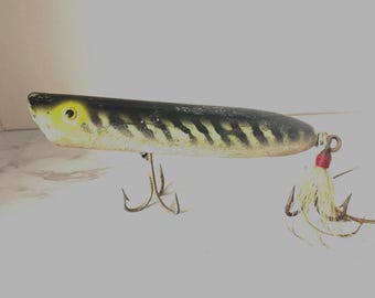 Vintage Creek Chub "Striper Striker" Lure – 1960s Topwater Popper – Saltwater Striper Fishing Plug