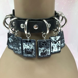 Black “ Cards “ Gothic Emo Grunge Punk Choker Necklace  Collar