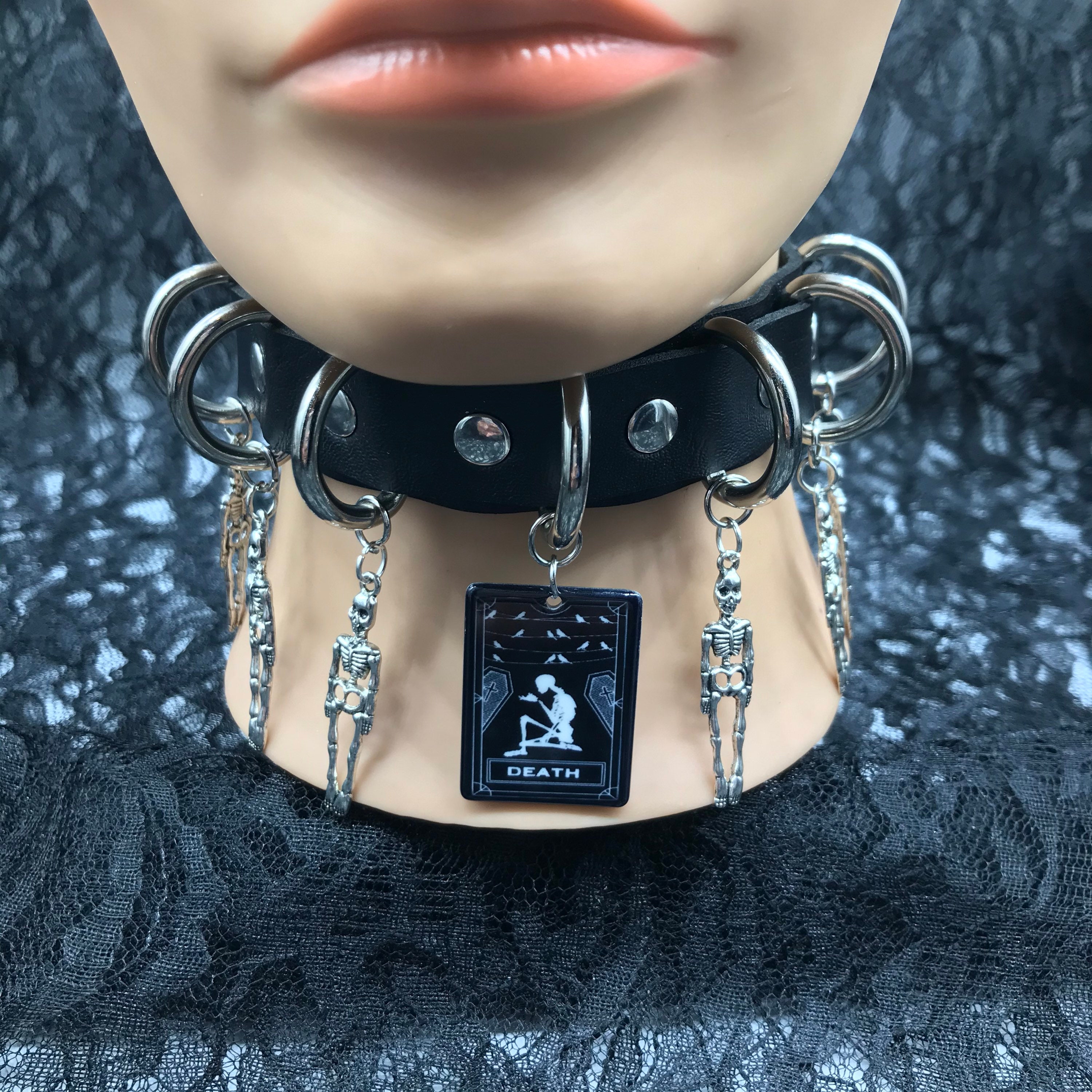 Black Hang Man Gothic Emo Grunge Punk Choker Necklace 