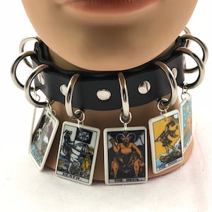 Negro " Lecturas " Gótico Emo Grunge Punk Gargantilla Collar Collar cartas del tarot
