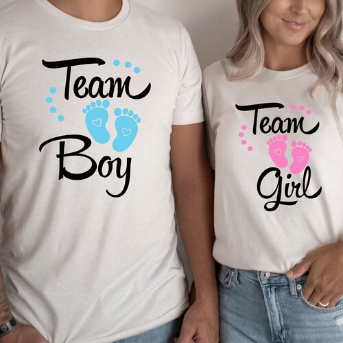 Gender Reveal TEAM BOY TSHIRT Etsy