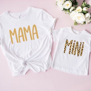 Matching Mama and Mini Shirts, Mama and Mini Leopard Shirt, Matching Family shirts, Mom shirt, Mothers Day Shirt, Mothers Day Gift