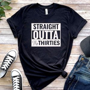 Straight Outta My Thirties Shirt, 40th Birthday Shirt, Birthday Gift Shirt, Born in 1982, Gift Vintage T-Shirt, Unisex funny 40 birthday tee
