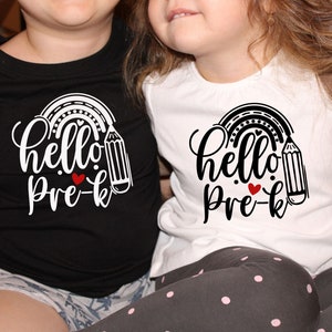 Hello Pre-k Shirt, Preschool Shirt, Back to School Shirt, Preschool Teacher, First Day Of School, 1st Day Of School Tee, Hello Preschool Tee