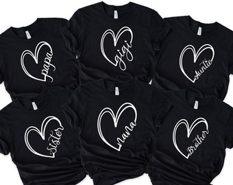 Camicia Nana, Camicia Papa, Camicia Gigi, Camicia Zia, Camicia Amore Famiglia, T-Shirt Famiglia, Camicia Compleanno, Camicia Famiglia Abbinata, Regalo Famiglia