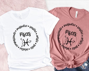 Pisces Shirt, Astrology Shirt, Pisces Birth Sign, Zodiac Sign Shirt, Pisces Birthday Gift, Horoscopes Tee, Unisex Pisces Tee, Pisces Gift