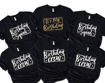 È la mia camicia di compleanno, la camicia dell'equipaggio di compleanno, la maglietta della squadra di compleanno, la maglietta della squadra di compleanno, le magliette della festa di compleanno