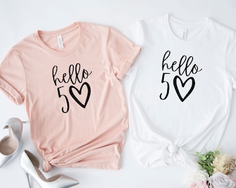 Hello 50 Shirt, Fifty Birthday T-Shirt, Birthday Trip Shirt, 50th Birthday Gift, Hello 50 Tee, Hello Fifty Shirt, Birthday Trip Shirt