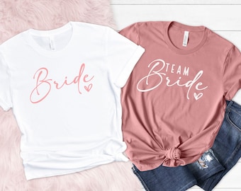 Bruid shirt, Team Bruid T-Shirt, Bruidsmeisje shirt, Vrijgezellenfeest T-shirt, Bruid Gift Idee, Bruidsfeest Ideeën, Bruid Team Shirt