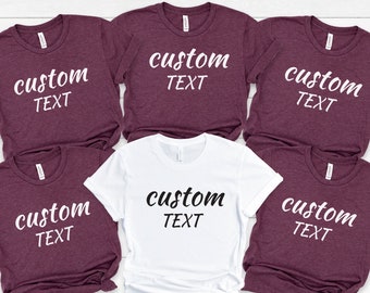 Camisa personalizada, camisa de texto personalizada, camiseta personalizada, camiseta personalizada, camisa personalizada, camisas unissex personalizadas, camisa de design