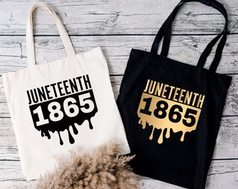 Juneteenth 1865 Tote Bag, 1865 Bag, Black History Bag, African Bag, Juneteenth Freedom, Black Lives Matter Bag, Black Culture Bag