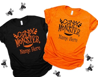Candy Monster Shirt, Funny Halloween Shirt, Halloween Party Shirt, Halloween Gift, Custom Halloween Shirt, Monster Halloween Tee