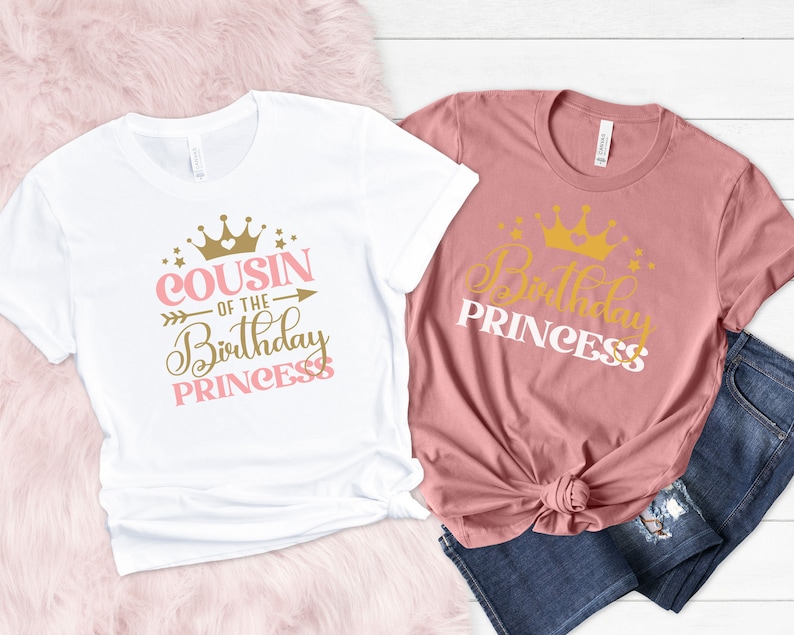 Birthday Princess Shirt Mom of the Birthday Tee Dad of the - Etsy