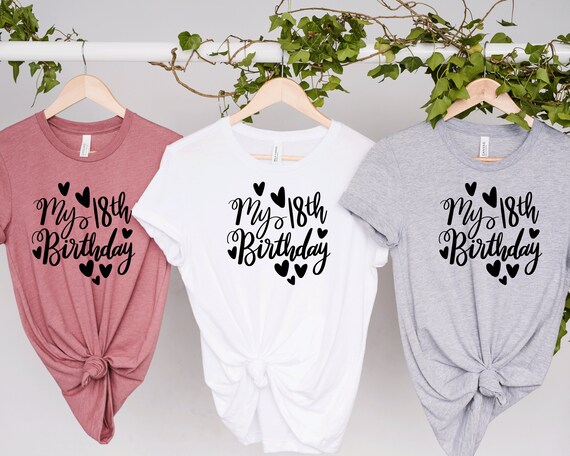 18th Birthday T-Shirt. Eighteen Birthday Tshirt For Girls. 18th Birthday T-Shirt. Eighteen Birthday Tshirt For Girls.