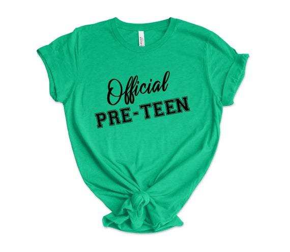 Official Pre-teen Shirt, 12th Birthday Shirt, Pre Teen Shirt, Cute Teenager  T-shirt, Teen Birthday Shirts, Gift for Teenager - Etsy