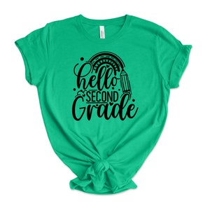 hello second grade Shirt, back to school shirt, second grade t-shirt, teacher shirt, second grade teacher shirt, first day of school shirt