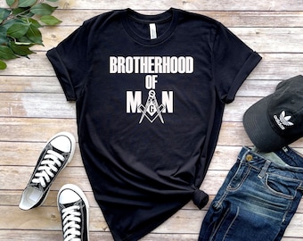 Brotherhood of man shirt, mason T-Shirt, masonic design tee, gifts for him