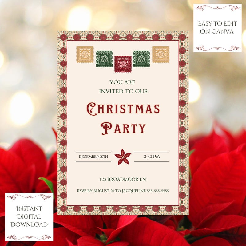 Posada Invitation Template Etsy Posada Invitation Template Etsy