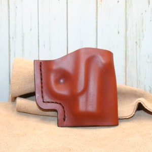 Funda Bond Arms Derringer OWB. Brazos de unión Barril de 2,5 a 3 pulgadas fuera de la cintura Funda de cuero (trabilla para cinturón)