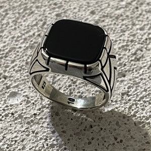 Modern Men's Ring Shiny Silver Men Ring Mens Handmade - Etsy