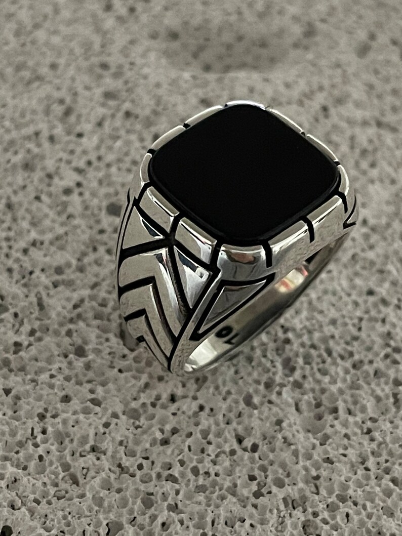 Modern Men's Ring Shiny Silver Men Ring Mens Handmade - Etsy