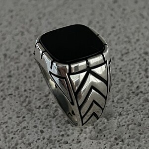 Modern Men's Ring Shiny Silver Men Ring Mens Handmade - Etsy