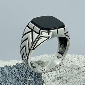 Modern Men's Ring Shiny Silver Men Ring Mens Handmade - Etsy