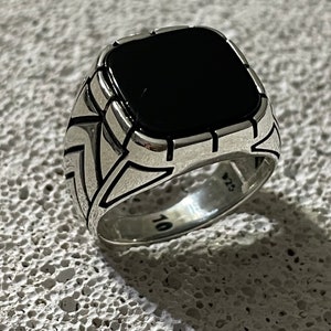 Modern Men's Ring Shiny Silver Men Ring Mens Handmade - Etsy