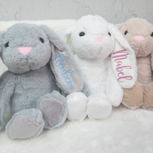 Personalised bunny, personalised bunny teddy, Easter, Easter gifts, Easter bunny, Easter gifts for kids, bunny