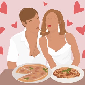 Ilustraciones personalizadas - Digital - Dibujo personalizado - Faceless - Para parejas y amigos - Regalo original - Ilustración Familiar