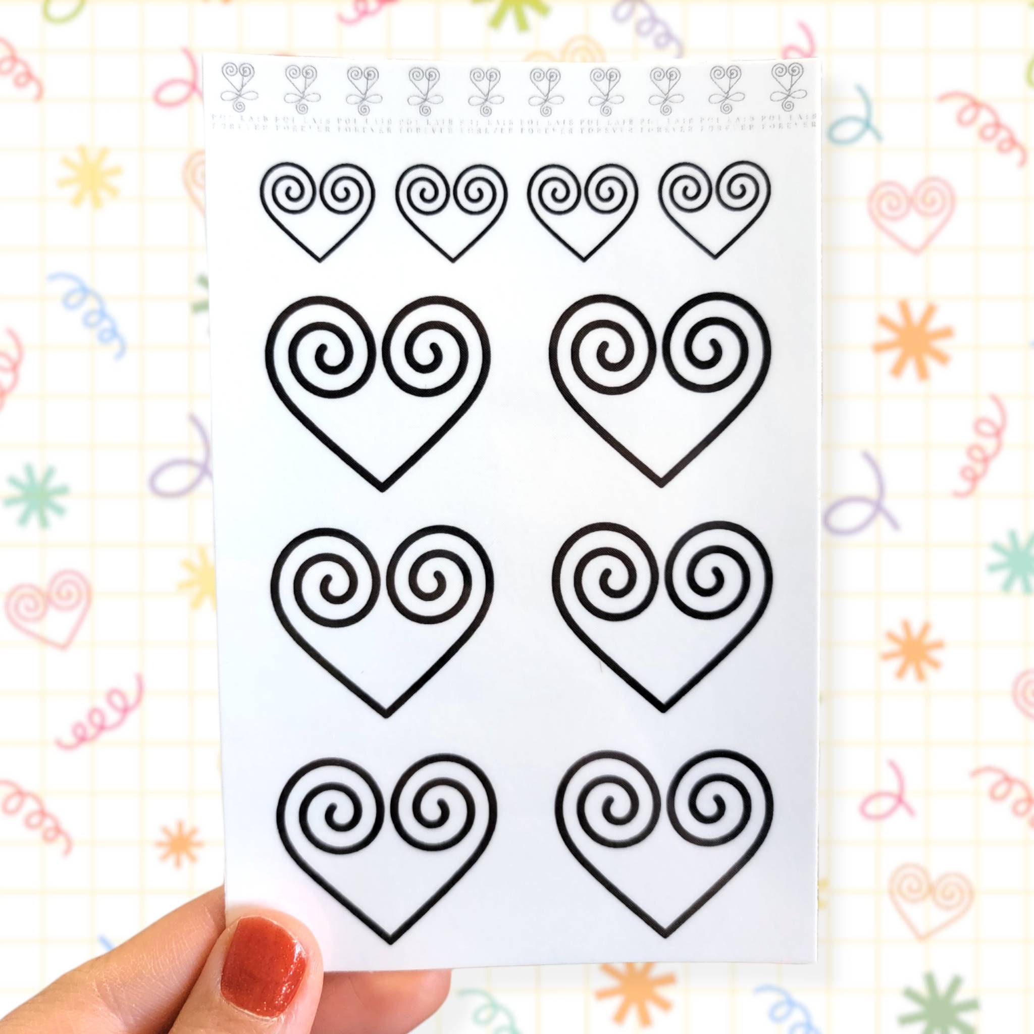 Hmong Heart Temporary Tattoo Sheet 4x6 - Etsy