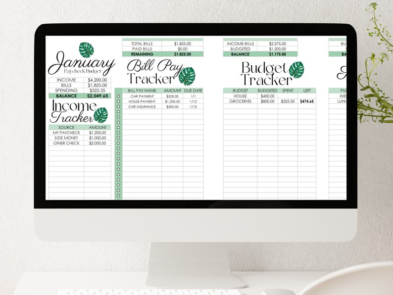 Excel-budgetmallplanerare Veckolön Digitalt kalkylblad Personlig ekonomi Google Sheets bild 10